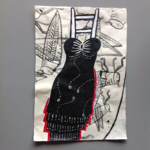 "Black Dress with Ladder Strap" 2016