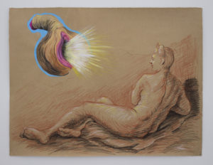 “After Boucher: Study of a Nude Young Woman from Behind (Accompanied by the Soul of the Other)” 2021