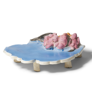 "Untitled (Cloud Plate with Figures)" 1969